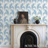 Banana Leaf China Blue by Neisha Crosland Botanical Wallpaper – Schumacher 5014982