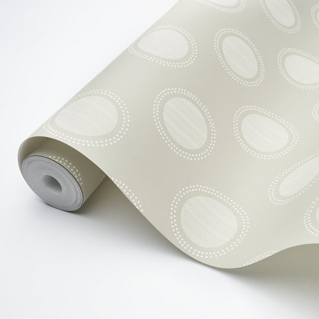 Watermark Powder Grey by Neisha Crosland Modern Geometric Wallpaper – Schumacher 5015010
