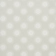 Watermark wallpaper in Powder Grey by Neisha Crosland for Schumacher, featuring graphic ringed polka dots and optical effects.