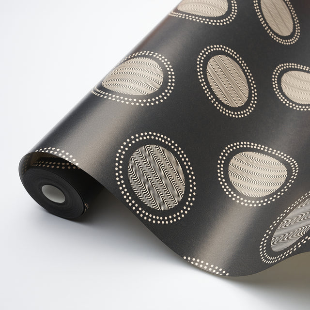Watermark Black & White by Neisha Crosland Modern Geometric Wallpaper – Schumacher 5015012