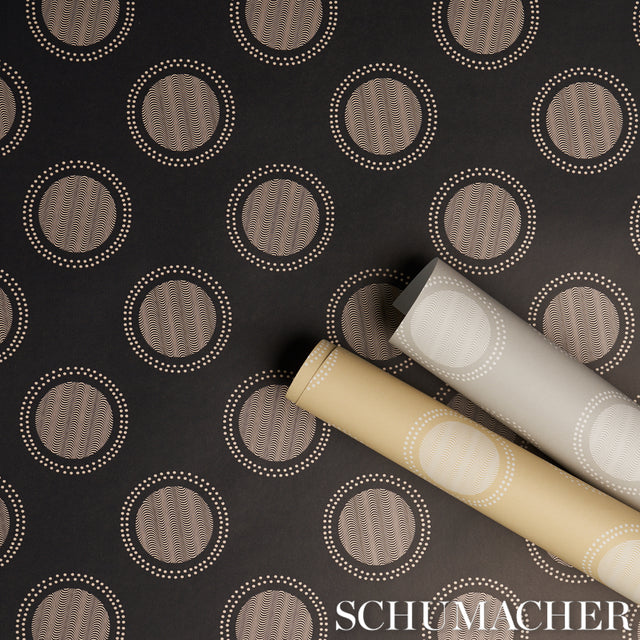 Watermark Black & White by Neisha Crosland Modern Geometric Wallpaper – Schumacher 5015012