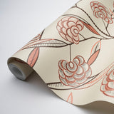 Jacob's Tree Old Rose by Neisha Crosland Modern Jacobean Magnolia Wallpaper – Schumacher 5015030