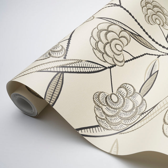 Jacob's Tree Black & Cream by Neisha Crosland Modern Tree of Life Wallpaper – Schumacher 5015031