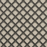 Maize wallpaper in black and cream by Neisha Crosland for Schumacher, featuring a dynamic trellis pattern inspired by Navajo motifs.