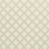 Maize Soft Gold by Neisha Crosland for Schumacher - geometric trellis wallpaper in a soft gold colorway, shown in room and detail views.