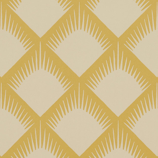 Maize Mustard by Neisha Crosland Trellis Wallpaper – Schumacher 5015042