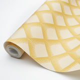Maize Mustard by Neisha Crosland Trellis Wallpaper – Schumacher 5015042