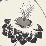 Merlin Black & Cream by Neisha Crosland Modern Art Deco Floral Wallpaper – Schumacher 5015050