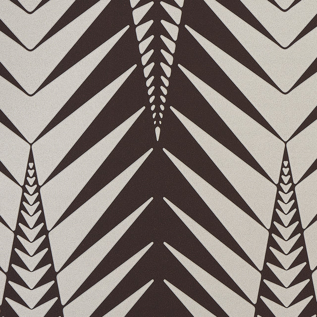 Zebra Brown Silver by Neisha Crosland Modern Animal Print Wallpaper – Schumacher 5015061