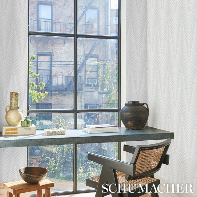 Zebra Dove Grey by Neisha Crosland Modern Abstract Animal Wallpaper – Schumacher 5015062