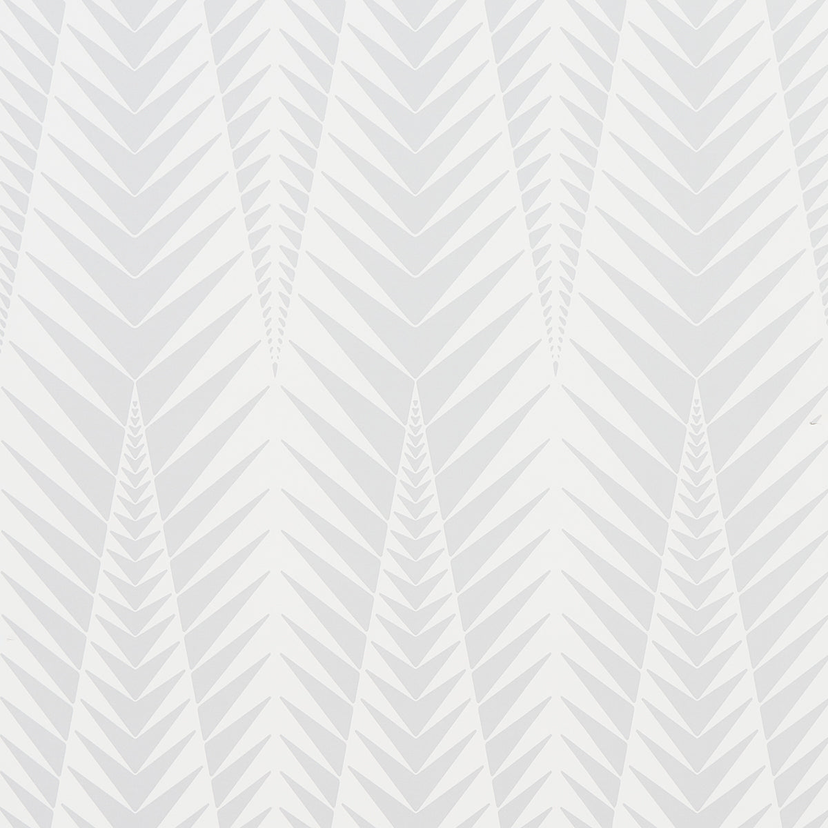Zebra wallpaper in Dove Grey by Neisha Crosland for Schumacher features a modern, graphic abstract animal pattern in a soft grey colorway.