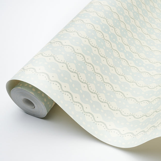 Centipede Stripe Icing Blue by Neisha Crosland Wallpaper – Schumacher 5015070