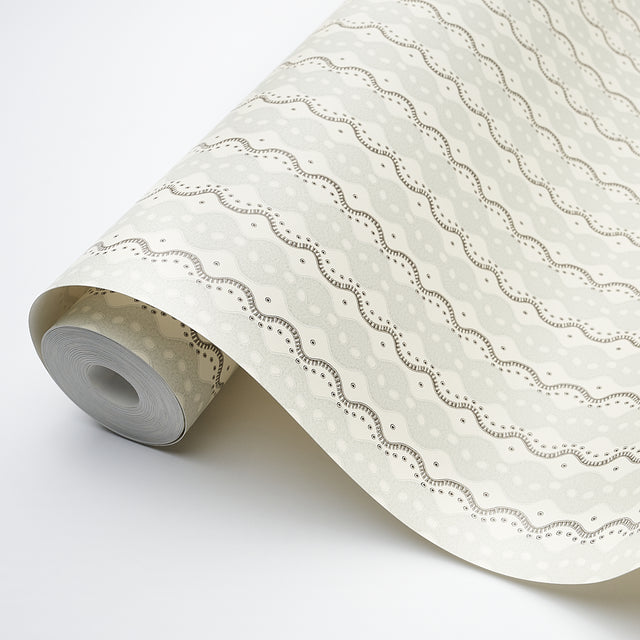 Centipede Stripe Pumice by Neisha Crosland Designer Wallpaper – Schumacher 5015071