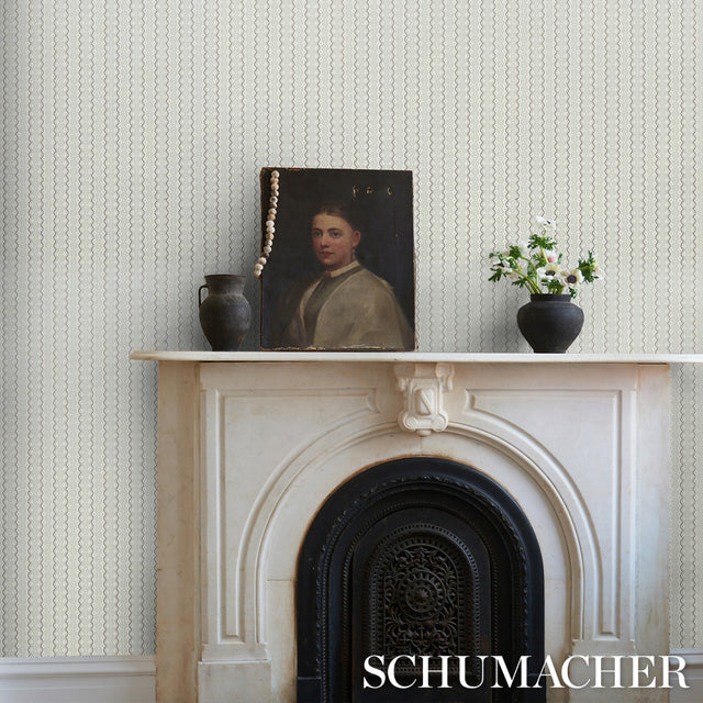 Centipede Stripe Pumice by Neisha Crosland Designer Wallpaper – Schumacher 5015071