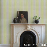 Centipede Stripe Pea by Neisha Crosland Schumacher Wallpaper – Schumacher 5015072