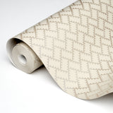 Parterre Gold by Neisha Crosland Small-Scale Herringbone Wallpaper – Schumacher 5015080
