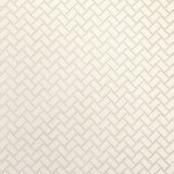 Parterre gold wallpaper by Neisha Crosland for Schumacher, featuring a small-scale herringbone pattern inspired by Moroccan architectural details.