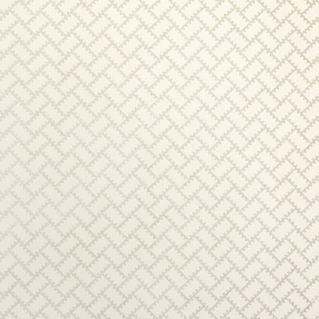 Parterre gold wallpaper by Neisha Crosland for Schumacher, featuring a small-scale herringbone pattern inspired by Moroccan architectural details.