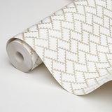 Parterre Silver by Neisha Crosland Geometric Wallpaper – Schumacher 5015081
