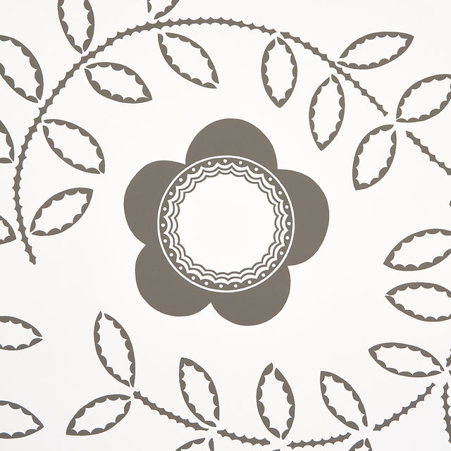 TUDOR ROSE Charcoal White by Schumacher Neisha Crosland Floral Wallpaper – Schumacher 5015100