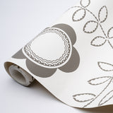 TUDOR ROSE Charcoal White by Schumacher Neisha Crosland Floral Wallpaper – Schumacher 5015100