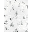 Pilar Panel Set wallpaper in Grisaille by Charlap Hyman & Herrero for Schumacher, featuring astrological symbols in graphite on a mural-like scale.