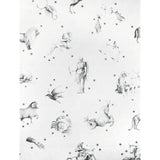 Pilar Panel Set wallpaper in Grisaille by Charlap Hyman & Herrero for Schumacher, featuring astrological symbols in graphite on a mural-like scale.