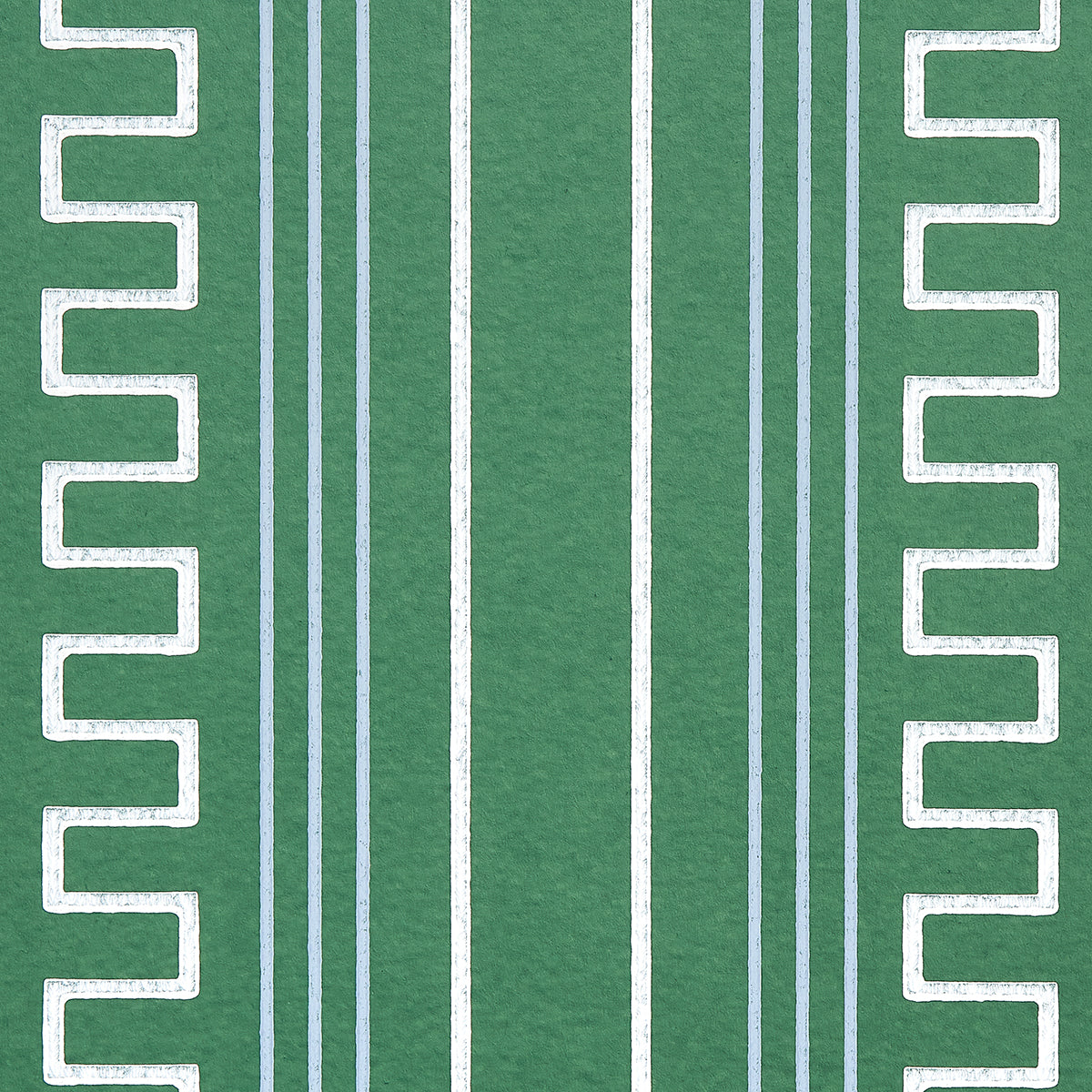 Greco Stripe Green New Black by Mary McDonald Neoclassical Stripe Wallpaper – Schumacher 5015142