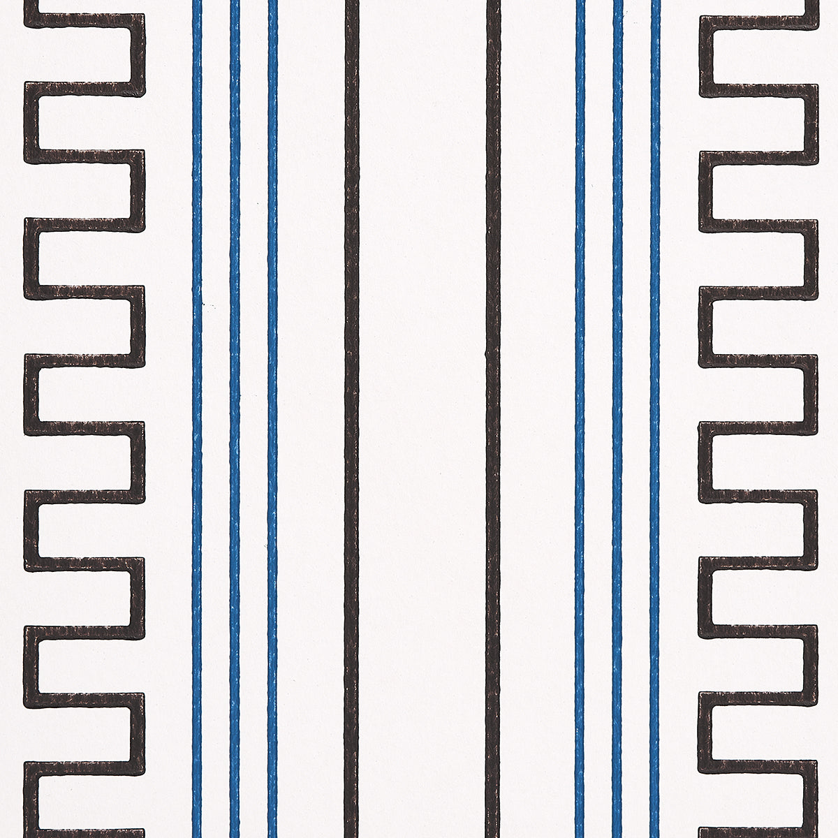 Greco Stripe Ivory New Black by Mary McDonald Schumacher Wallpaper – Schumacher 5015143