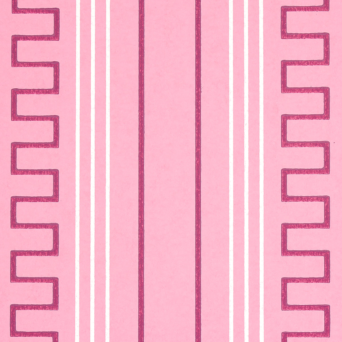 Greco Stripe Pink New Black by Schumacher Mary McDonald Designer Wallpaper – Schumacher 5015144