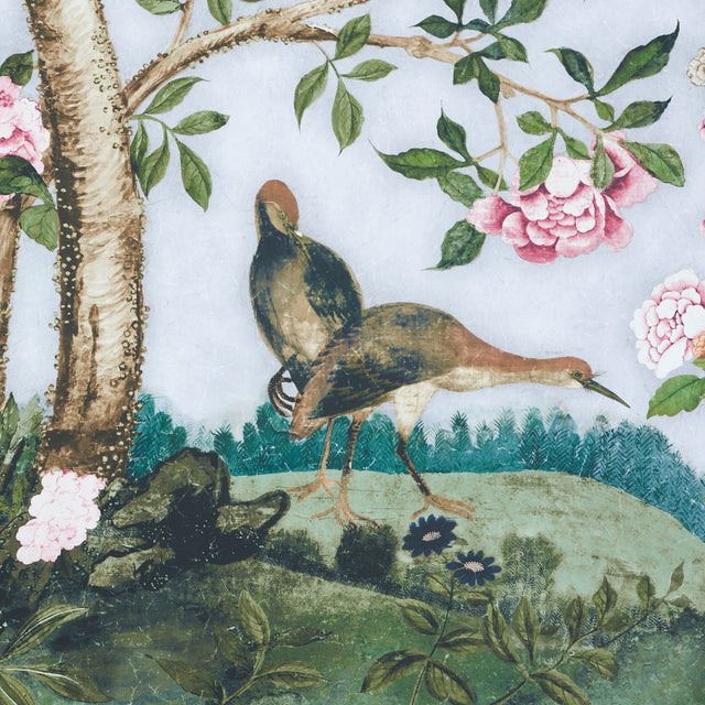 LES OISEAUX PANEL SET Sky by Mary McDonald Chinoiserie Wall Mural – Schumacher 5015150