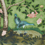 LES OISEAUX PANEL SET Apple Green by Mary McDonald Chinoiserie Wallpaper – Schumacher 5015153
