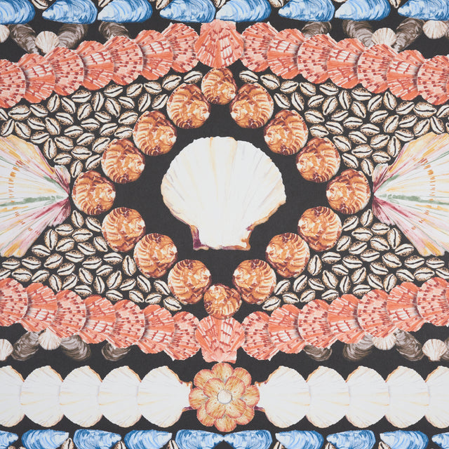 Shell Grotto Panel B Onyx Multi by Mary McDonald Designer Wall Mural – Schumacher 5015162