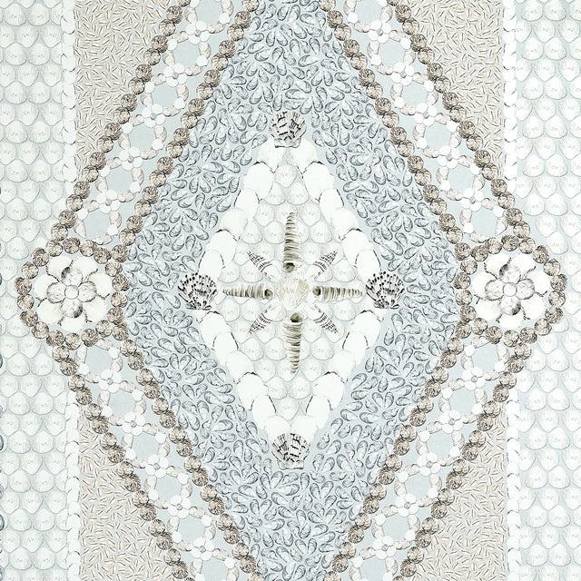 Shell Grotto Panel B Seafoam by Mary McDonald Schumacher Wallpaper Panel – Schumacher 5015165
