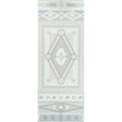 Shell Grotto Panel B wallpaper in seafoam by Mary McDonald for Schumacher, featuring a classical seashell motif in a hand-painted style.