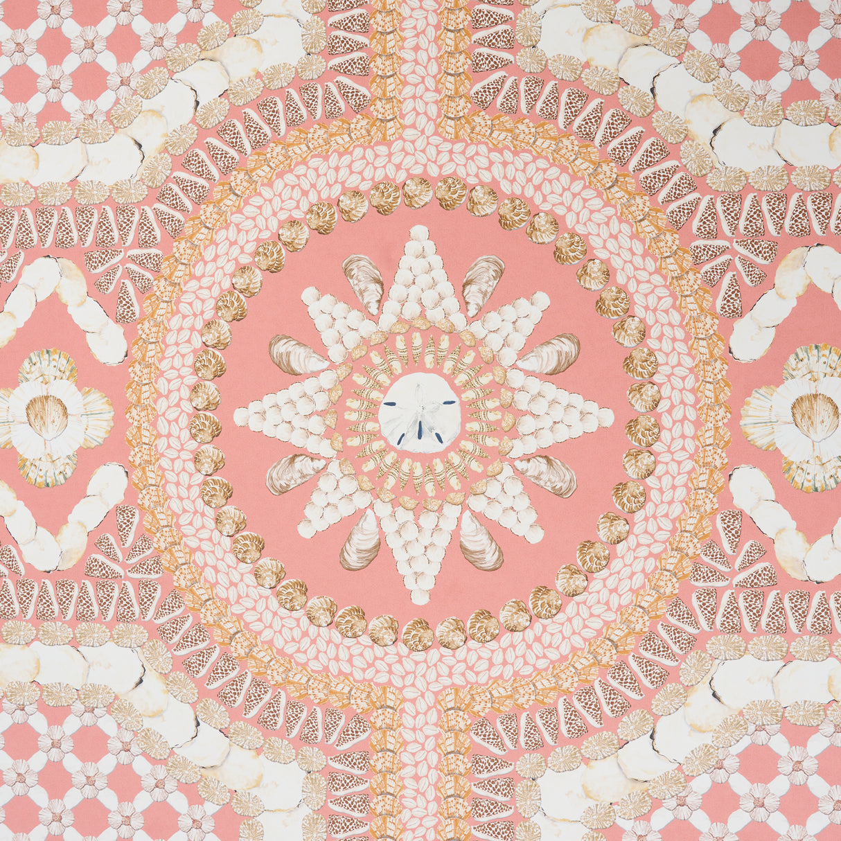 Shell Grotto Panel A Coral by Mary McDonald Designer Wallpaper Panel – Schumacher 5015166