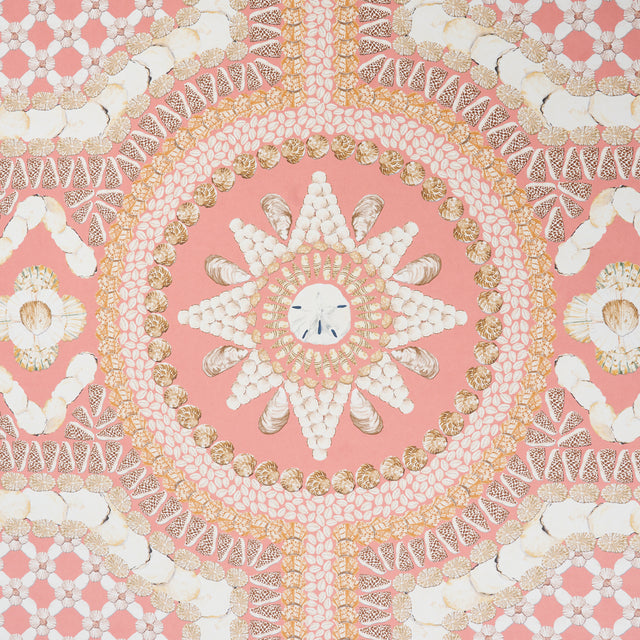 Shell Grotto Panel A Coral by Mary McDonald Designer Wallpaper Panel – Schumacher 5015166