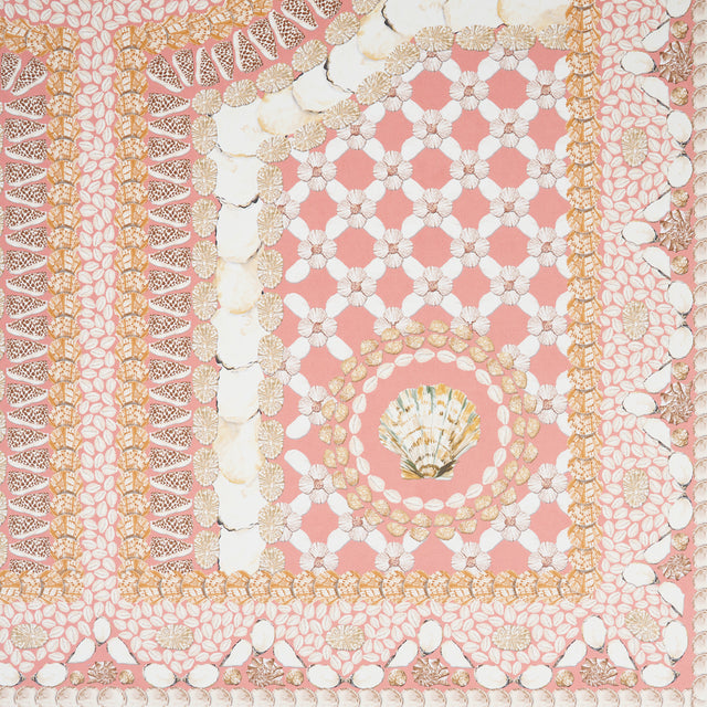 Shell Grotto Panel A Coral by Mary McDonald Designer Wallpaper Panel – Schumacher 5015166