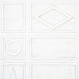 Swedish Manor Panel B White by Mary McDonald Neoclassical Panel Wallpaper – Schumacher 5015171