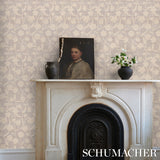 Kantha Embroidered Flower Sisal Carbon by Schumacher Handcrafted Floral Embroidered Wallpaper – Schumacher 5015180