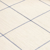 Windowpane Embroidered Sisal Navy by Schumacher – 5015200