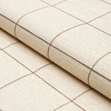 Windowpane Embroidered Sisal Java by Schumacher Woven Grid Wallpaper – Schumacher 5015201