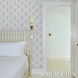 Kerala Paisley II Blue by Schumacher Jacaranda Collection Paisley Wallpaper – Schumacher 5015211