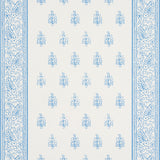 Katsura Stripe II Chambray by Schumacher Classic Floral Stripe Wallpaper – Schumacher 5015230