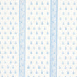 Katsura Stripe II wallpaper in Chambray by Schumacher, featuring delicate blue floral motifs and intricate stripes on a white background.