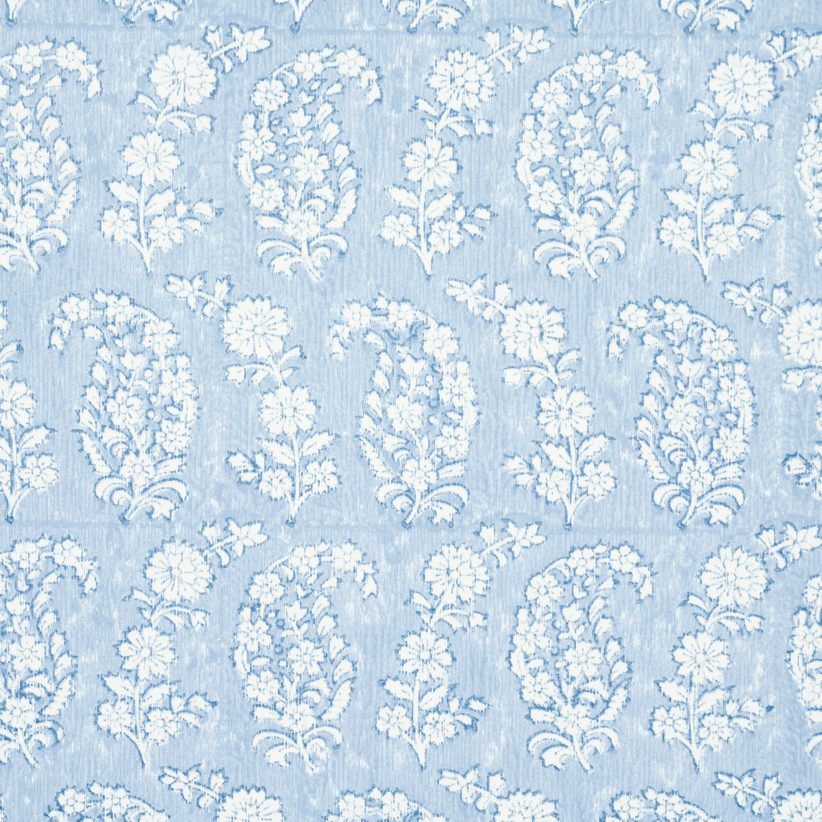 Arita Block Print Cornflower by Schumacher Jacaranda Collection Hand-Blocked Paisley Floral Wallpaper – Schumacher 5015240