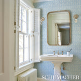 Arita Block Print Cornflower by Schumacher Jacaranda Collection Hand-Blocked Paisley Floral Wallpaper – Schumacher 5015240