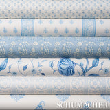 Arita Block Print Cornflower by Schumacher Jacaranda Collection Hand-Blocked Paisley Floral Wallpaper – Schumacher 5015240