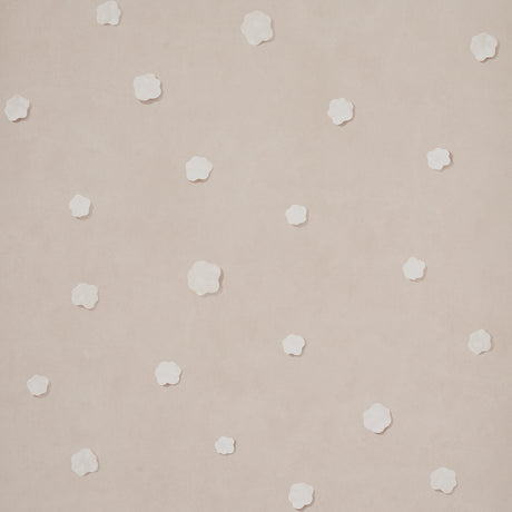 Heavenly Bodies Sand by Backdrop abstract star and cloud wallpaper on uncoated nonwoven material, shown in a modern living room setting.