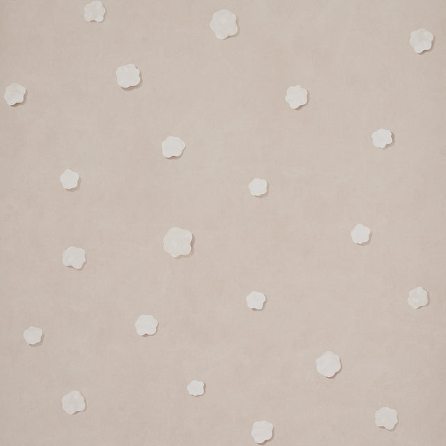 Heavenly Bodies Sand by Backdrop abstract star and cloud wallpaper on uncoated nonwoven material, shown in a modern living room setting.